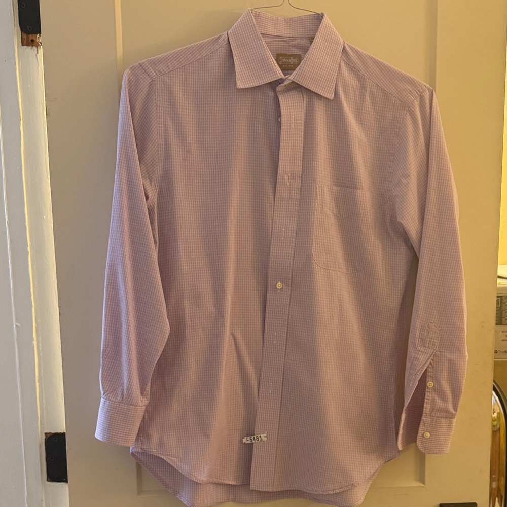 Gitman Brothers Pink/White/LgtBlue Gingham Dress Shirt